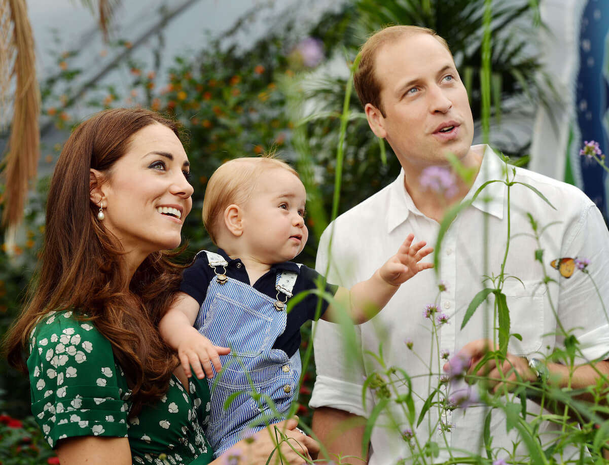 Kate Middleton and Prince William with Prince George