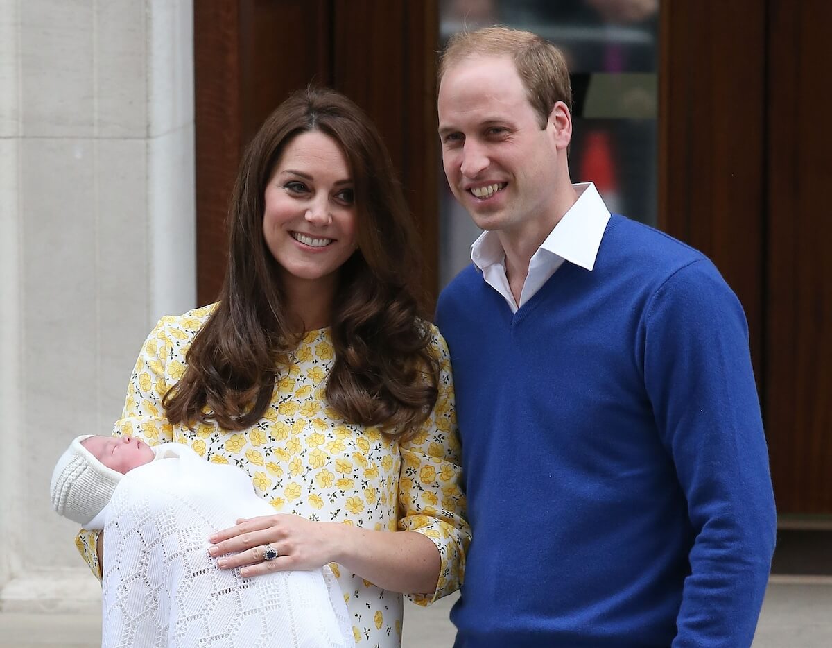 Prince William and Kate Middleton introducing Princess Charlotte in 2015