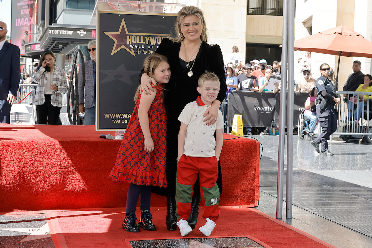 Kelly Clarkson with her children, River and Remington