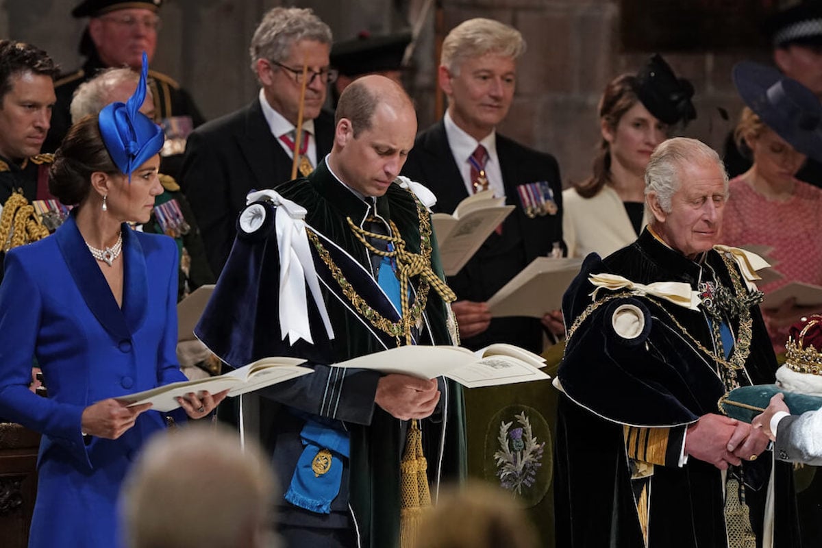 King Charles, who has an 'arrangement' with Prince William and Kate Middleton about 'stealing the limelight, stand together