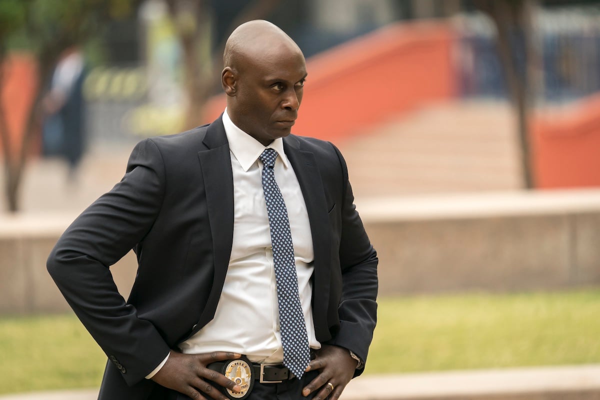 Lance Reddick with his hands on his hips in 'Bosch' Season 7