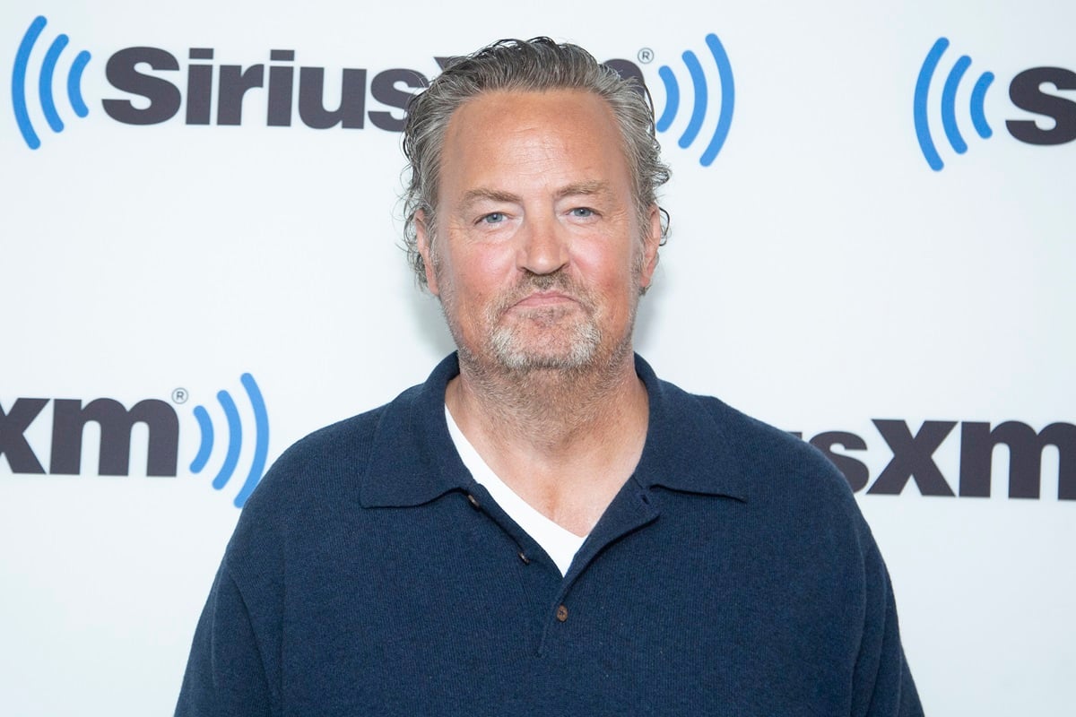 Matthew Perry appears at SiriusXM studios just one year before his death. An Instagram comment on the actor's page seemingly predicted his demise.
