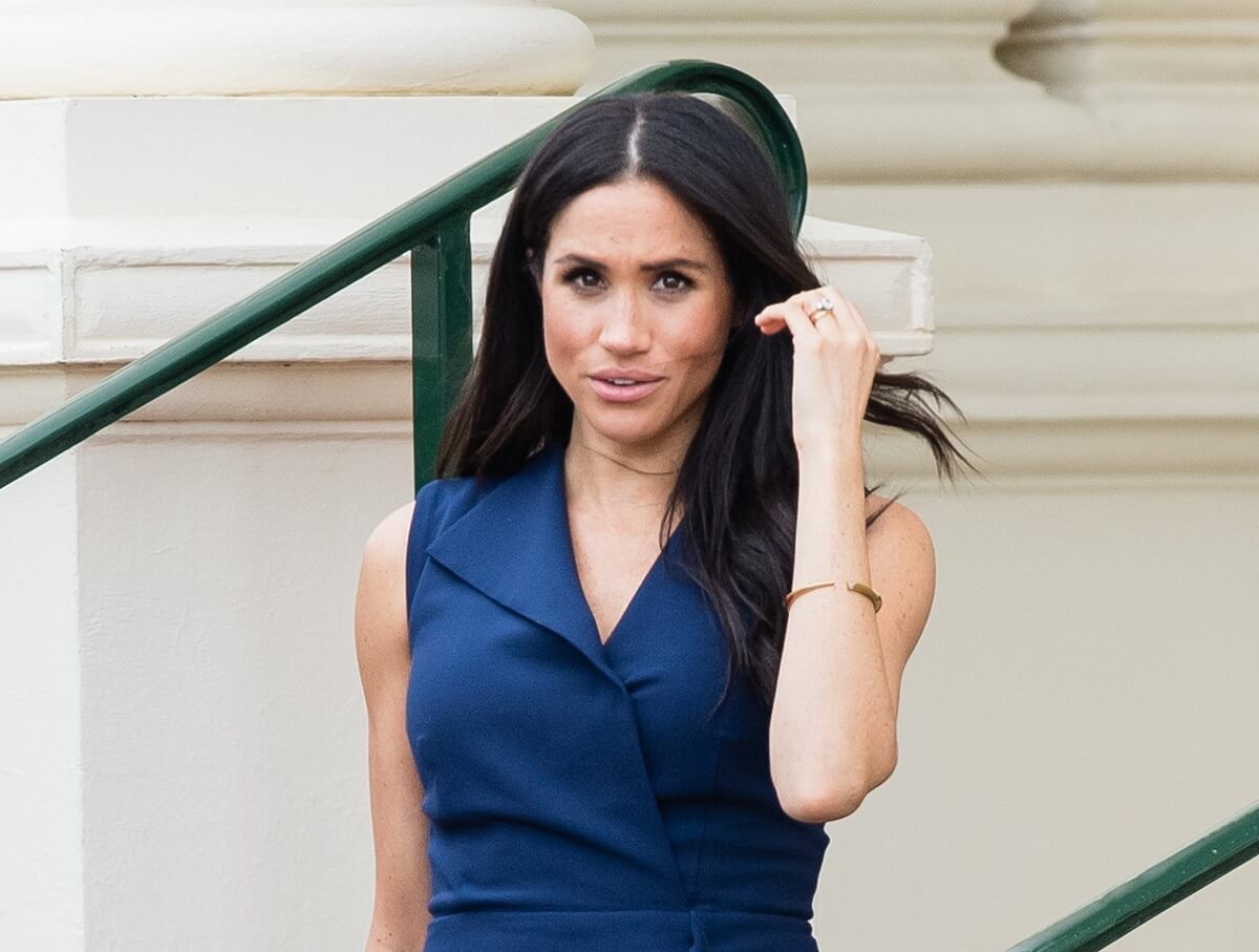 Meghan Markle, who no longer holds the crown for worst wife thanks to Jada Pinkett-Smith, at Government House Victoria in Melbourne, Australia