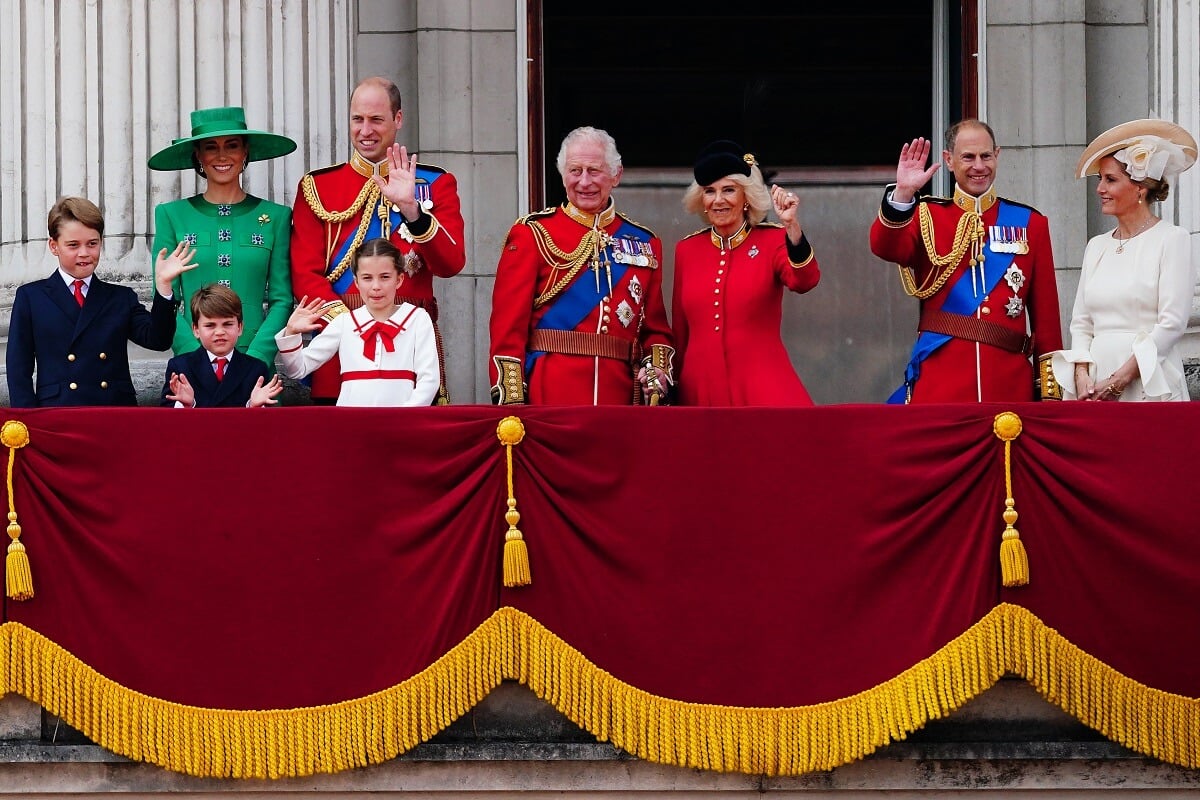 Members of the royal family including Prince William, King Charles III, and Princess Charlotte, who showed her power over other royals, wave from balcony during the Trooping the Colour