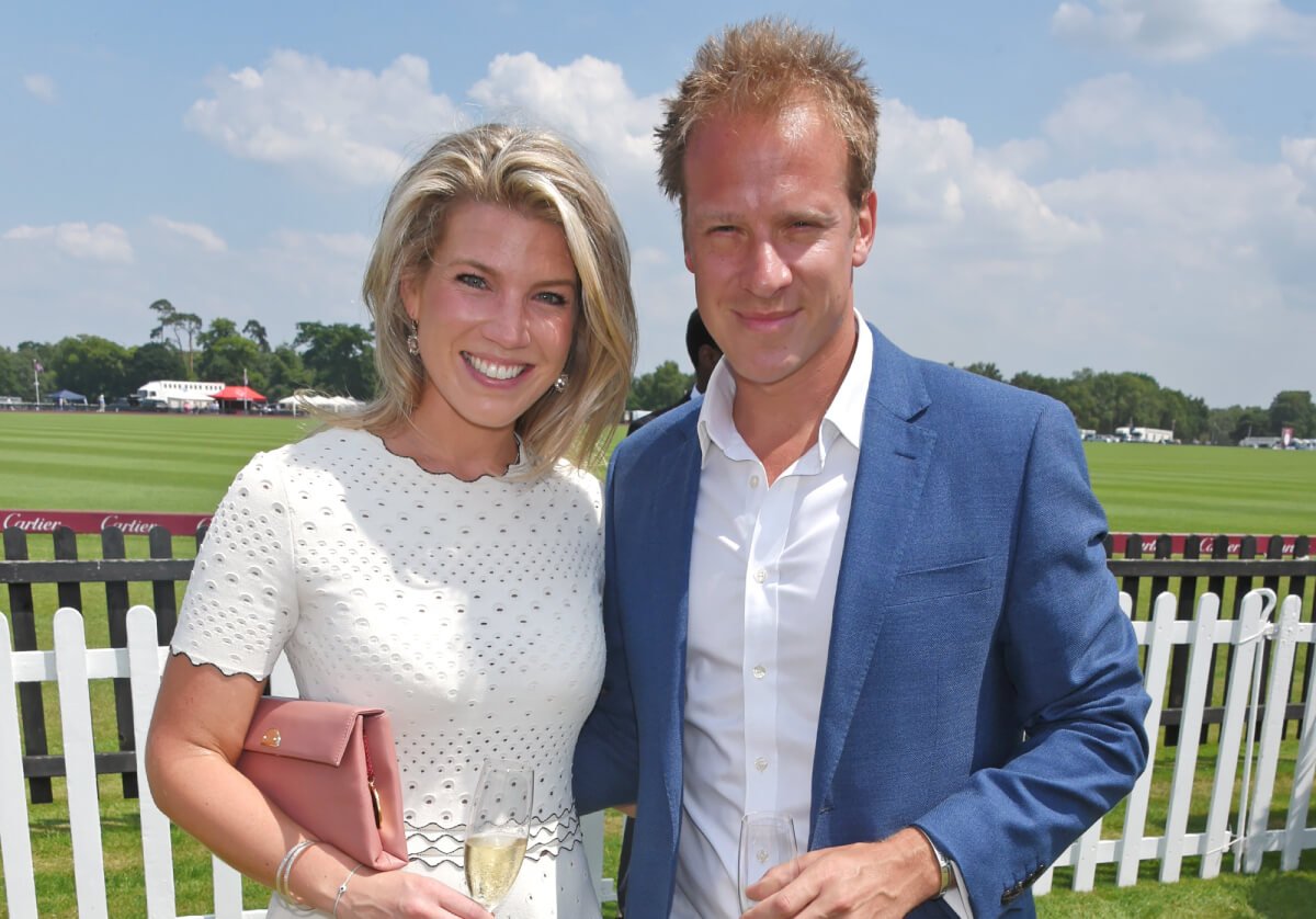 Natasha Archer and Chris Jackson attend the Cartier Queen's Cup Polo final at Guards Polo Club on June 18, 2017 in Egham, England