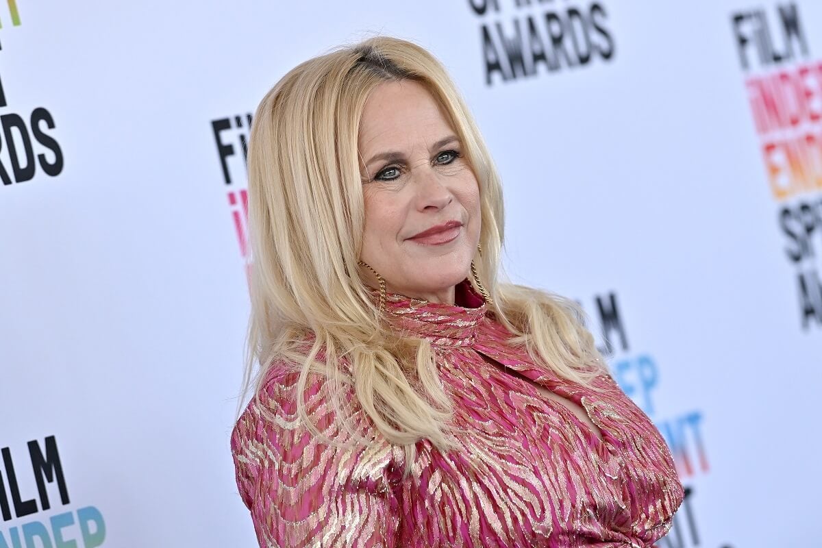 Patricia Arquette posing in a dress at the 2023 Film Independent Spirit Awards.