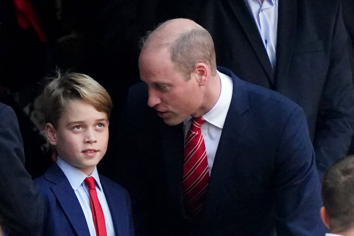 Prince George and Prince William at the Rugby World Cup
