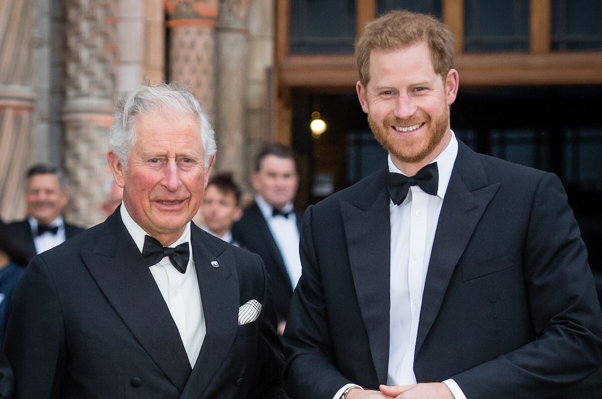 King Charles and Prince Harry in 2019