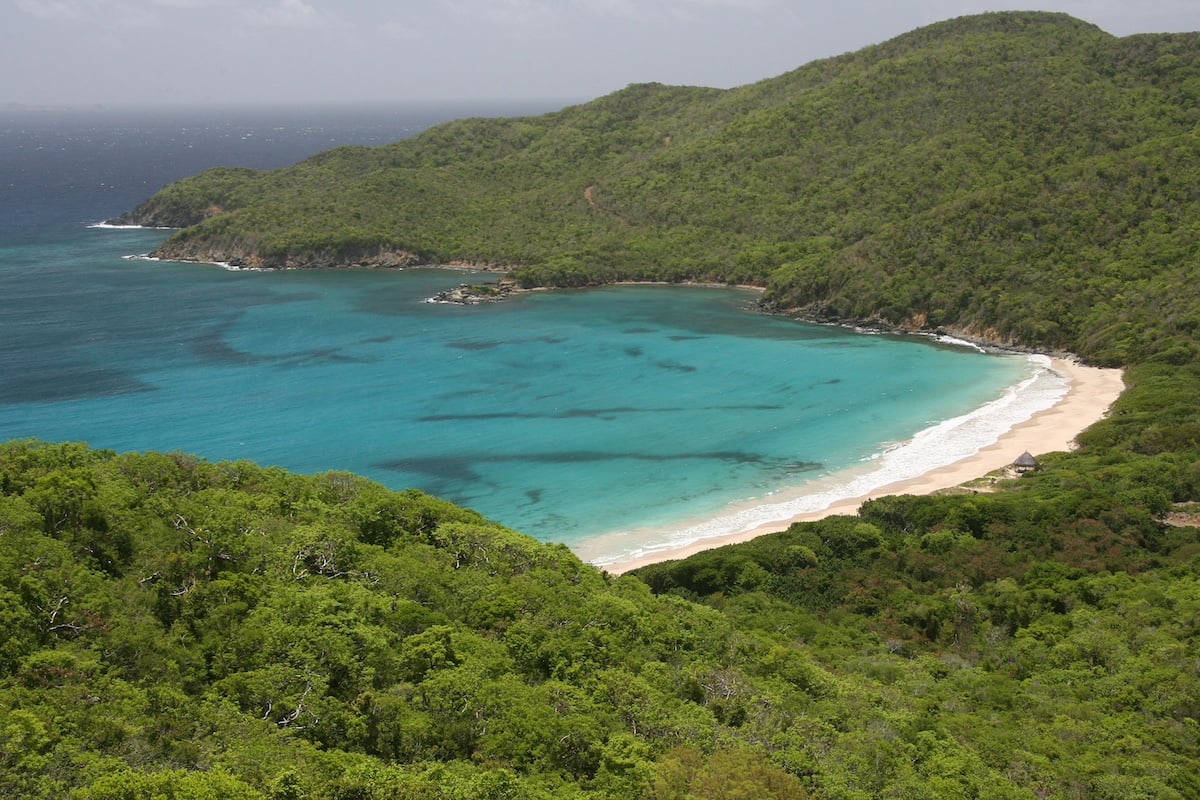 View of a beach in Canouan