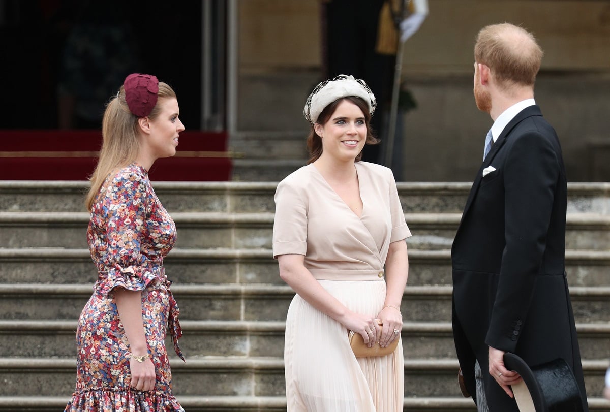 Prince Harry, Princess Eugenie, and Princess Beatrice attend the Royal Garden Party at Buckingham Palace