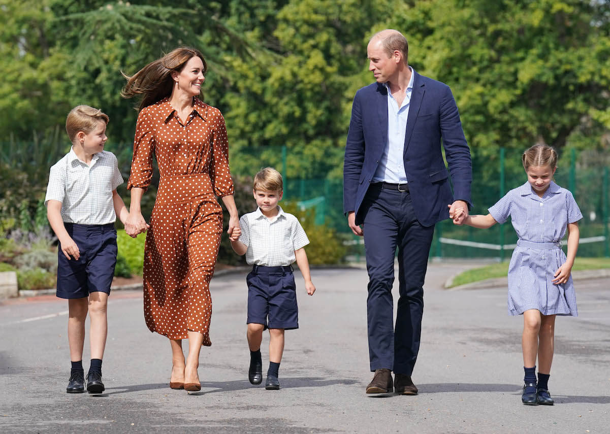 Prince William and Kate Middleton with Prince George, Prince Louis, and Princess Charlotte
