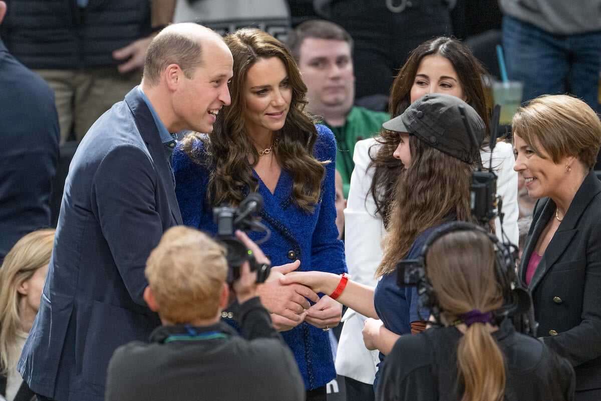 Prince William and Kate Middleton, whose Royal Foundation filed for a U.S. Trademark, in Boston, Mass., at Celtics game. 