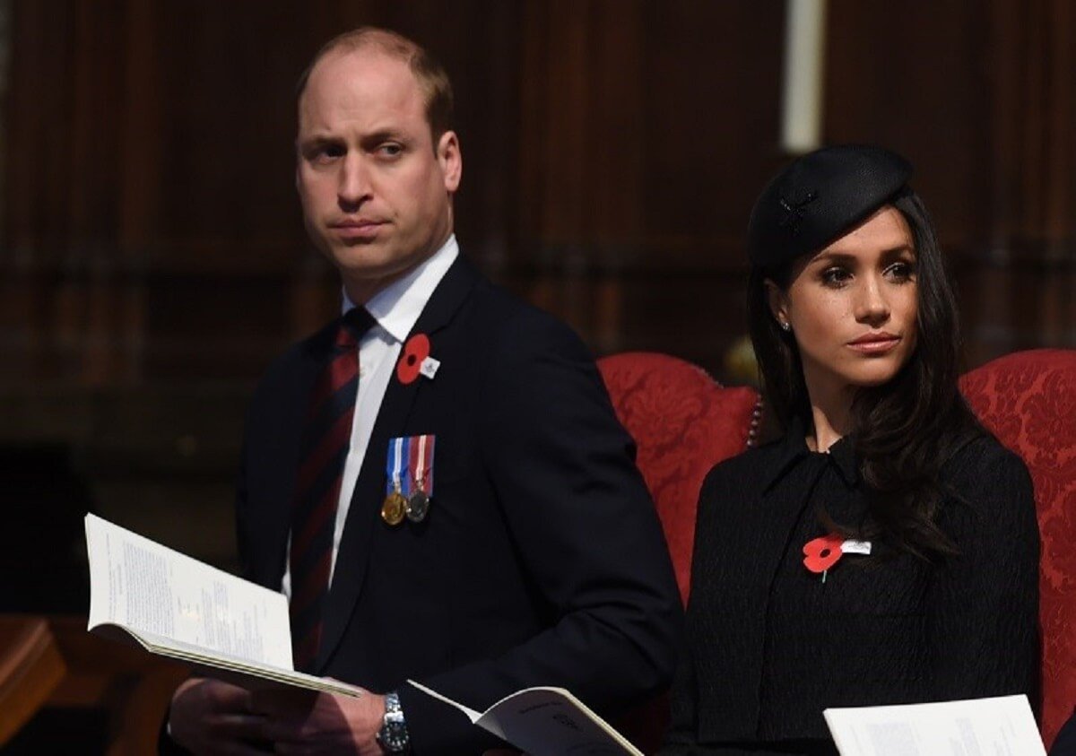 Prince William and Meghan Markle attend an Anzac Day service at Westminster Abbey