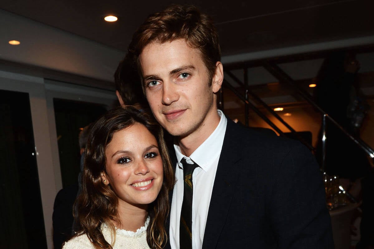 Rachel Bilson and Hayden Christensen, parents of Briar Rose Christensen, pose together 