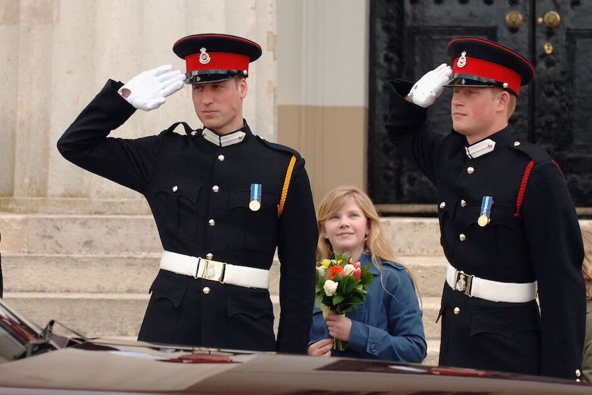 Spare Prince Harry, who outranked the heir in 2006, stands with Prince William