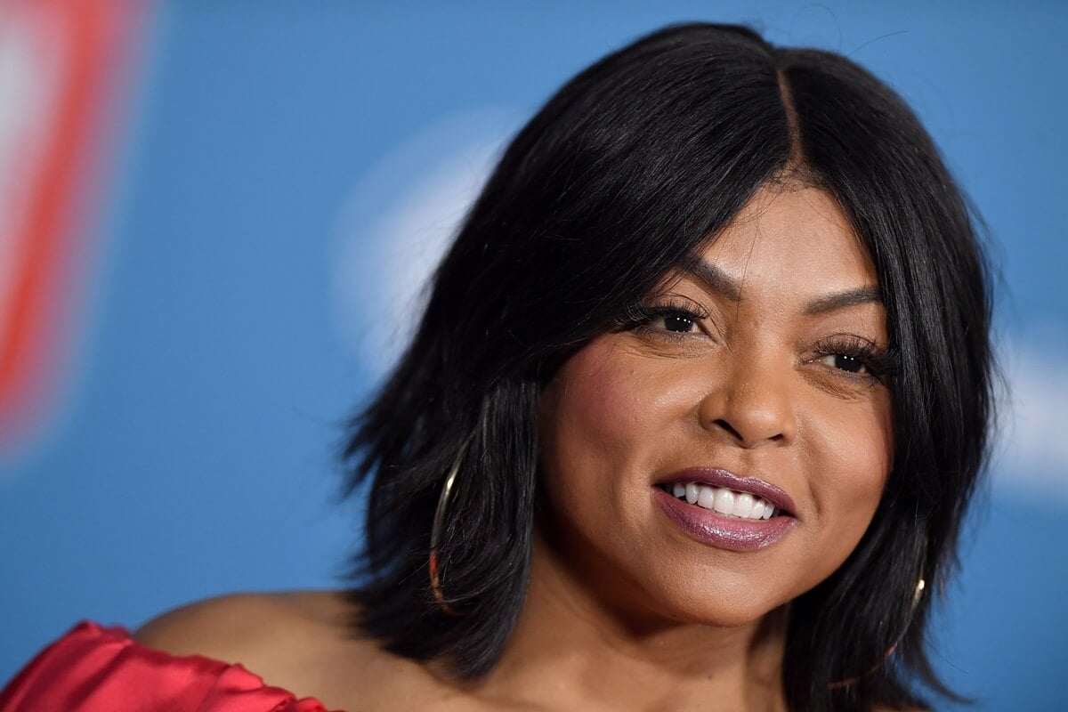 Taraji P. Henson posing in a dress while at the premiere of premiere of Disney's 'Ralph Breaks the Internet'.