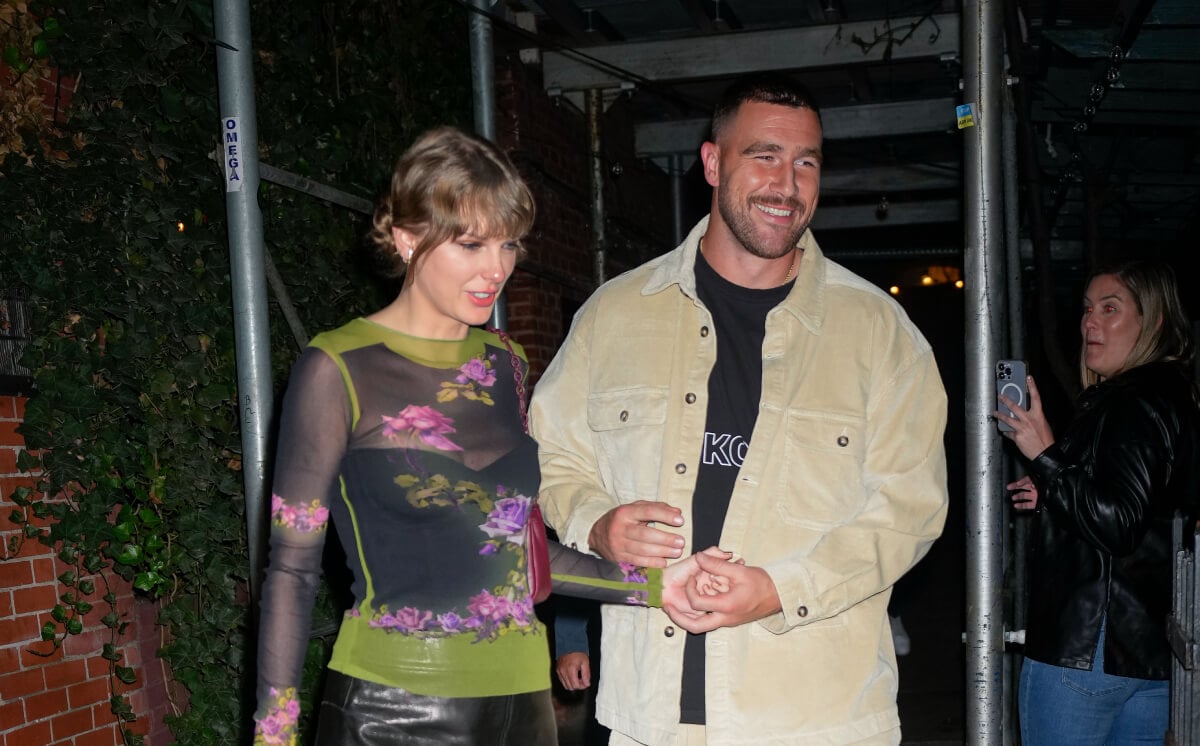 Taylor Swift and Travis Kelce have dinner at Waverly Inn on October 15, 2023 in New York City