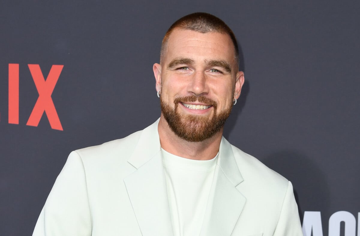 Travis Kelce attends the Los Angeles Premiere Of Netflix's "Quarterback" at TUDUM Theater on July 11, 2023 in Hollywood, California