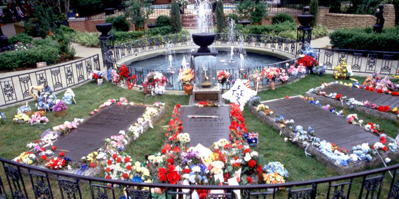 Graceland's Meditation Garden in a photo taken in 1987.