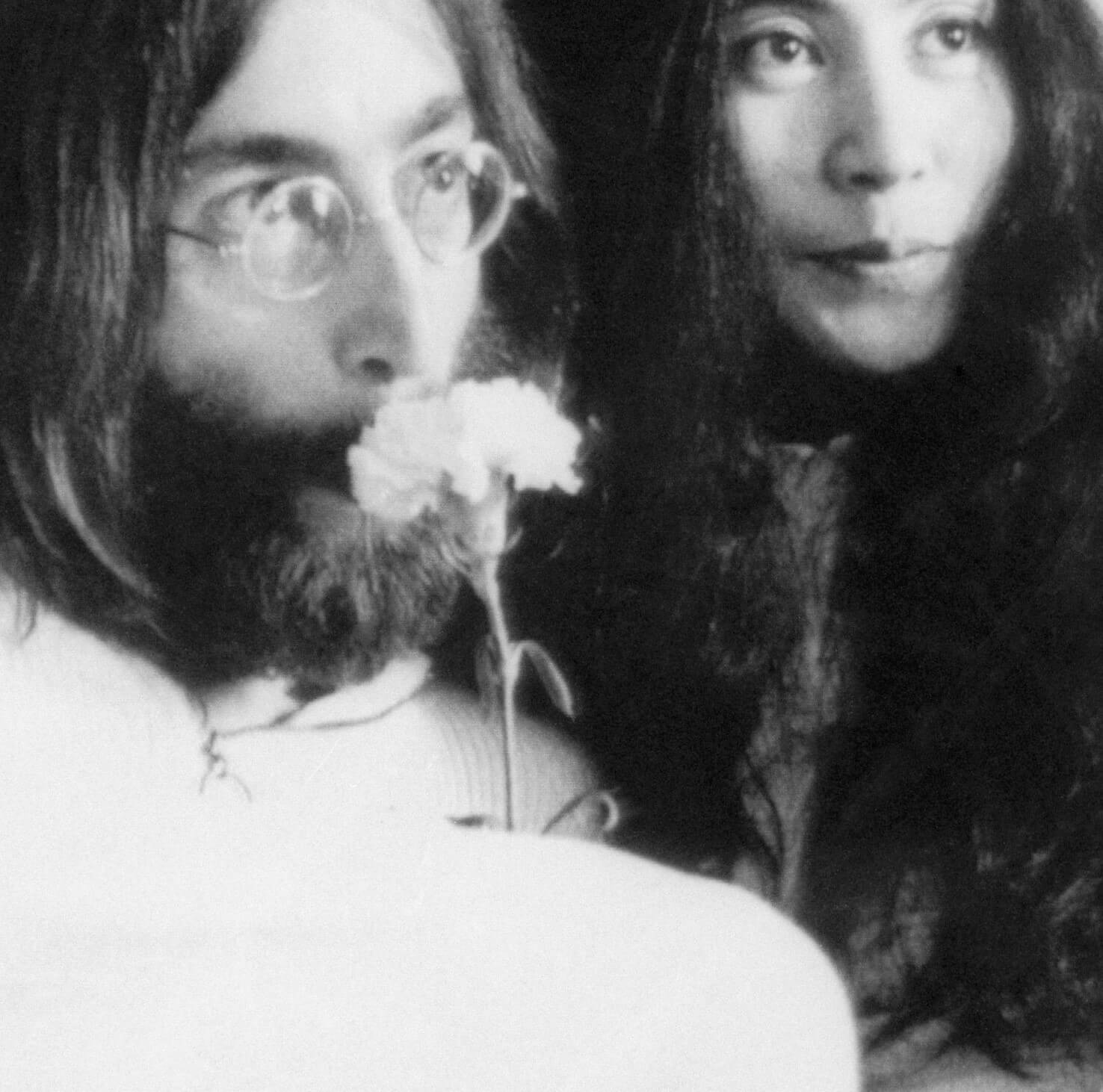 "Give Peace a Chance" singer John Lennon with Yoko Ono