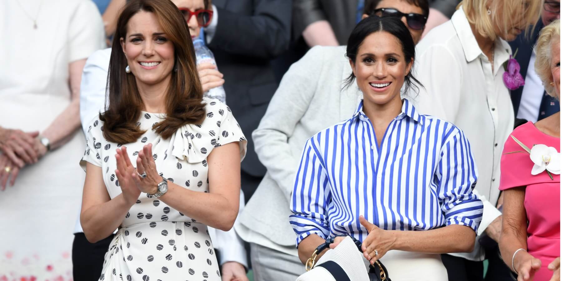 Kate Middleton and Meghan Markle pictured together in July 2018 in London, England.