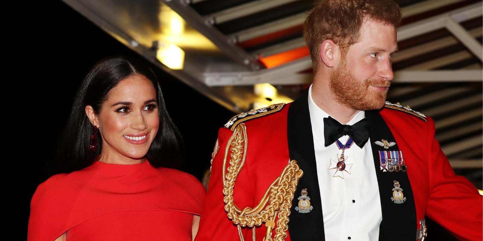 Meghan Markle and Prince Harry at one of their last functions as senior royals in March 2020.