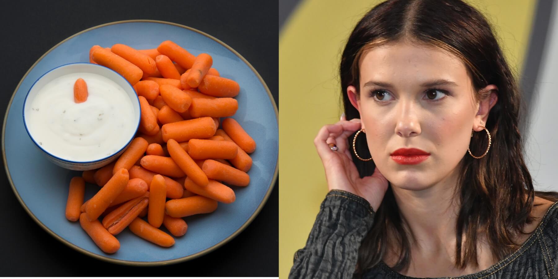 Millie Bobby Brown loves carrots but don't offer her ranch dressing to dip them in.