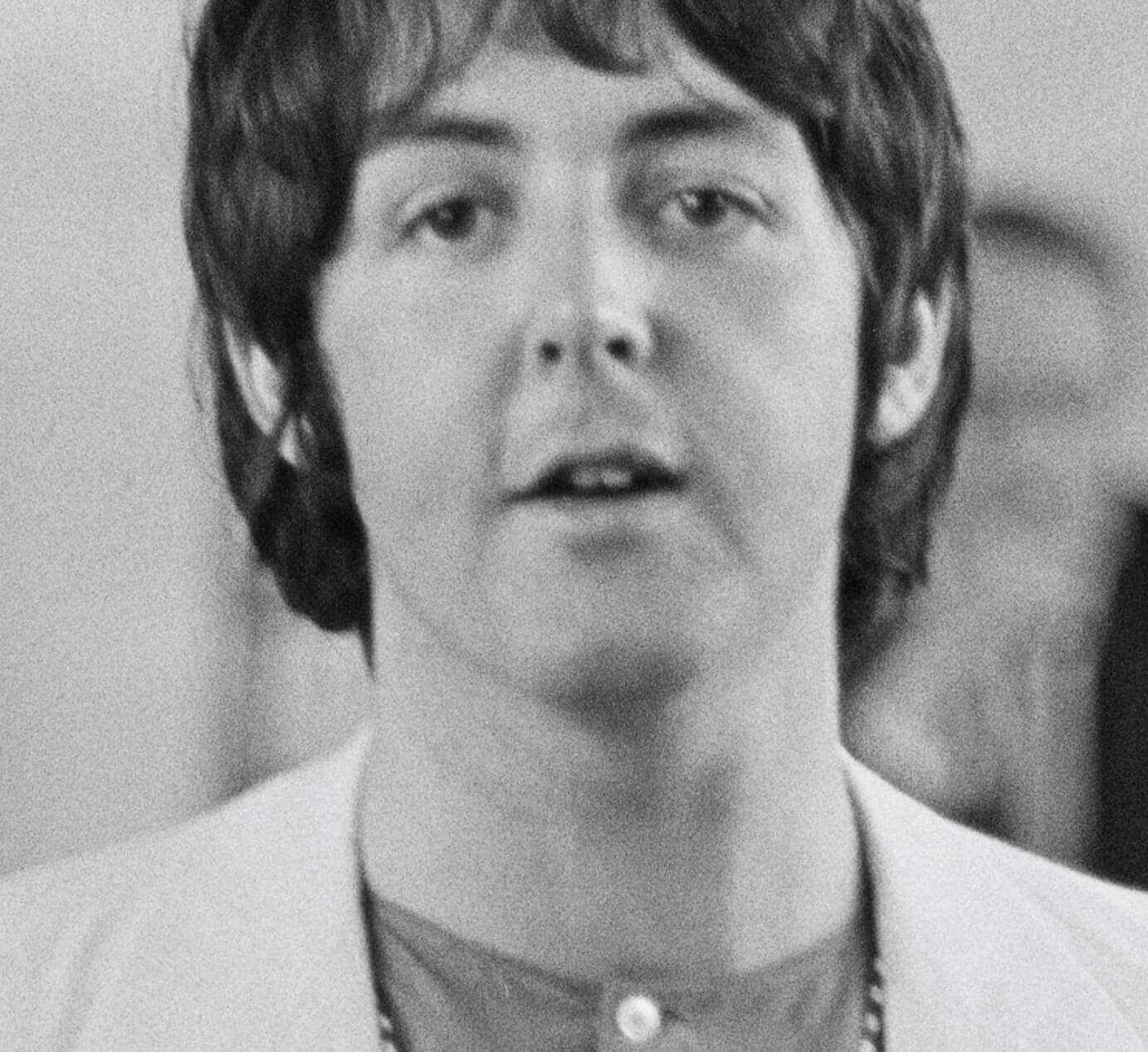 Paul McCartney in black-and-white