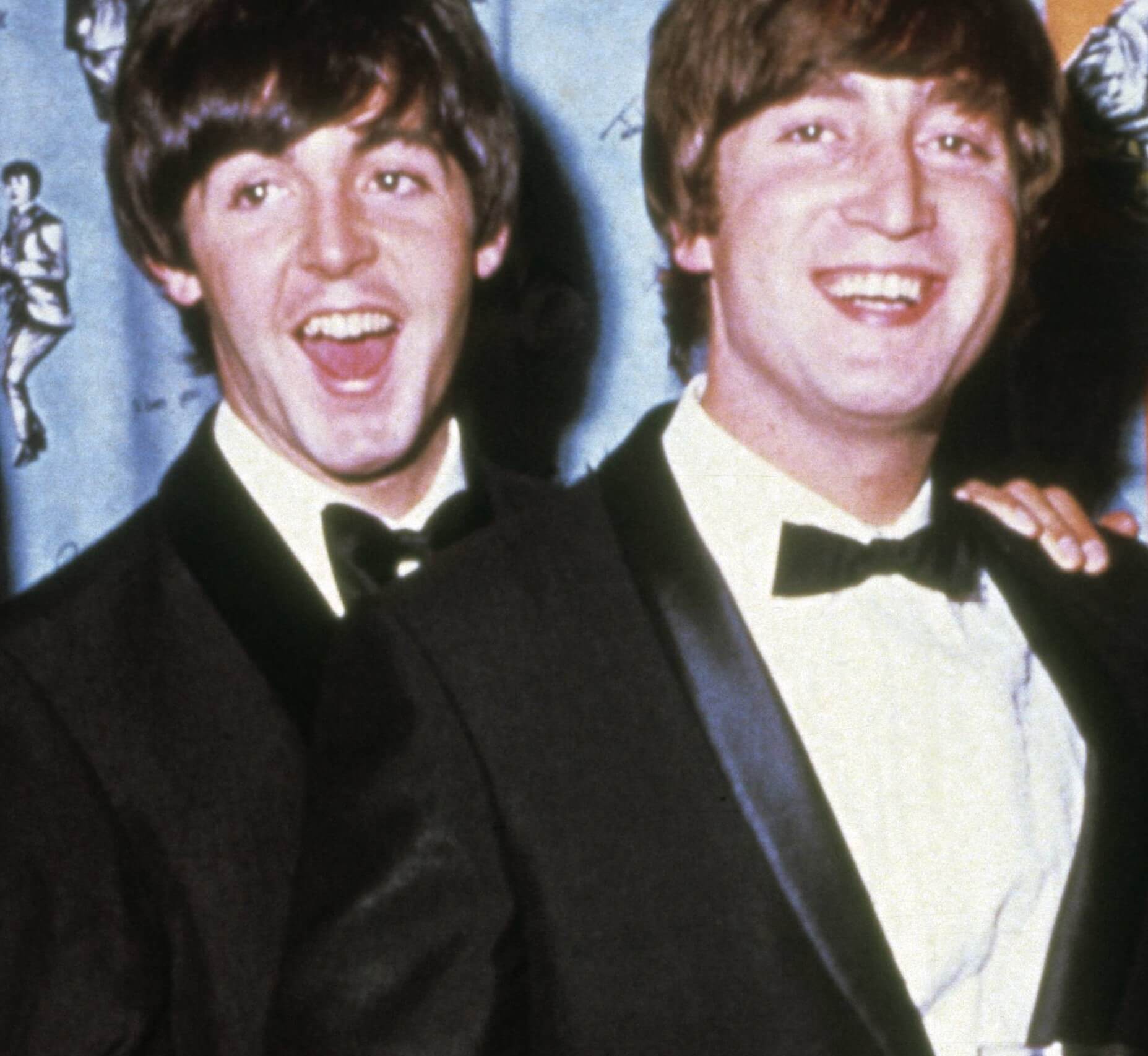 Paul McCartney and John Lennon in suits