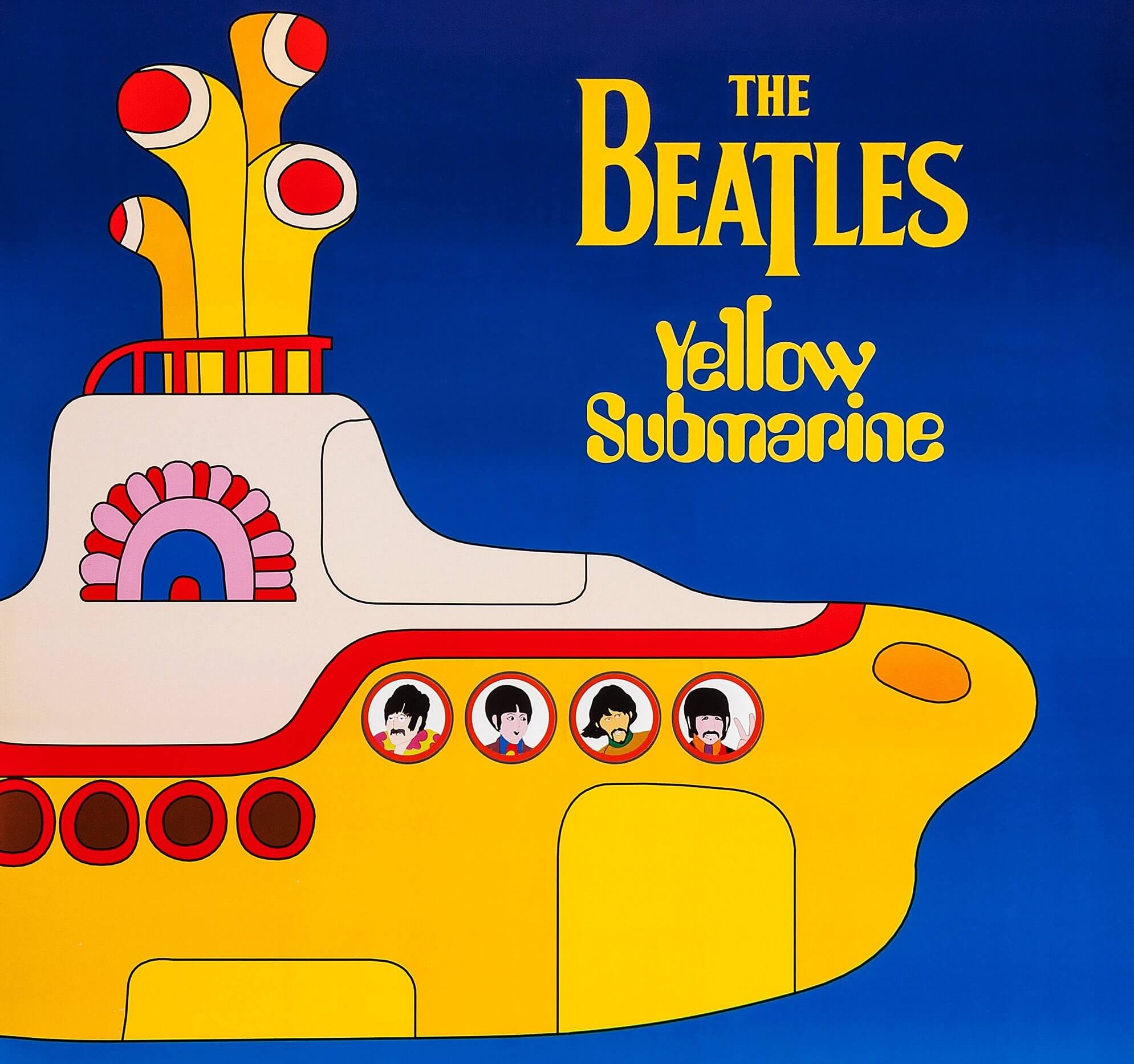 A poster for The Beatles' 'Yellow Submarine'