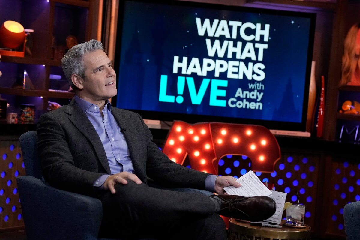 Andy Cohen on the set of 'Watch What Happens Live'