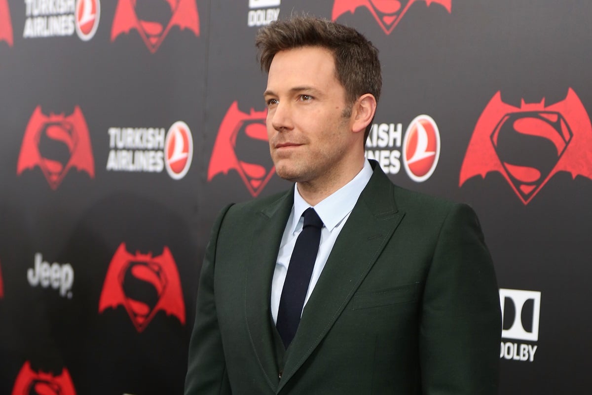 Ben Affleck wearing a suit at the 'Batman V Superman' premiere.