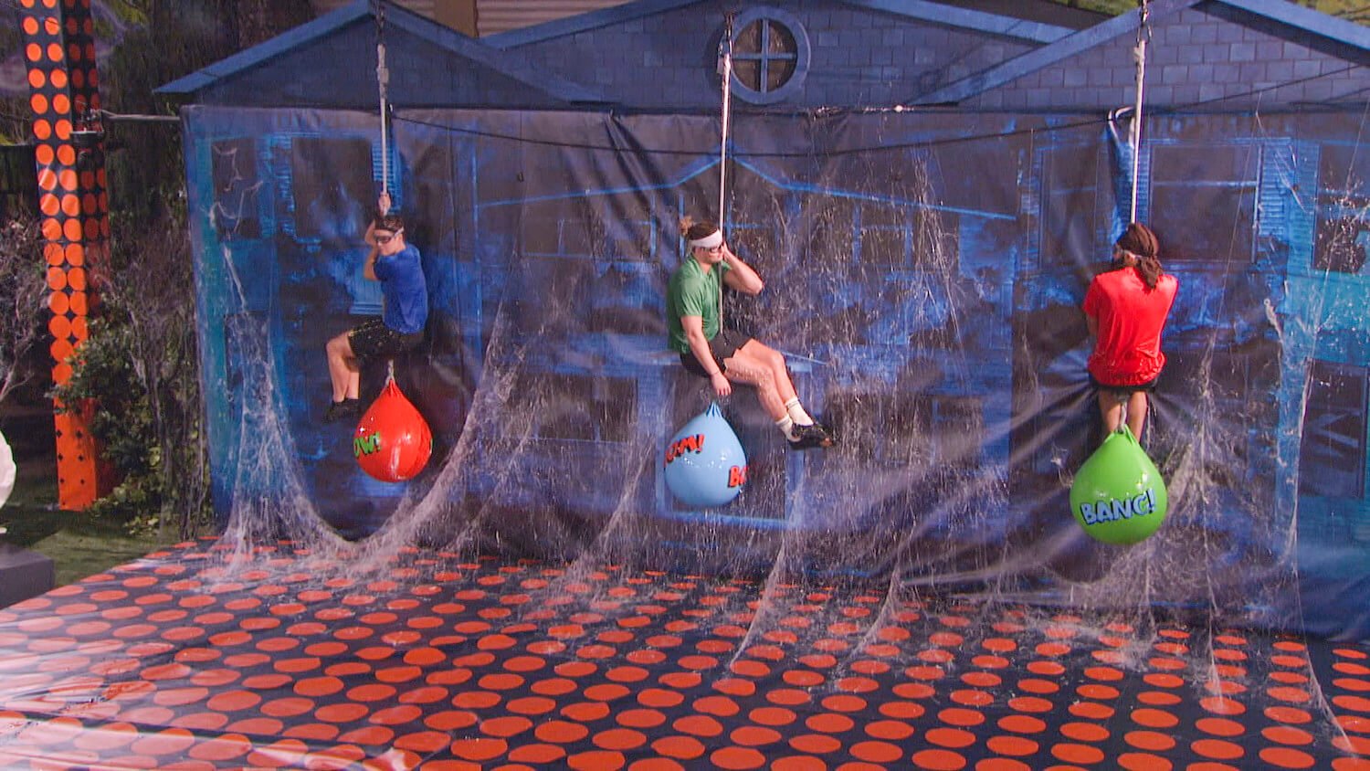 Bowie Jane, Matt Klotz, and Jag Bains competing for the Head of Household in the 'Big Brother' Season 25 finale