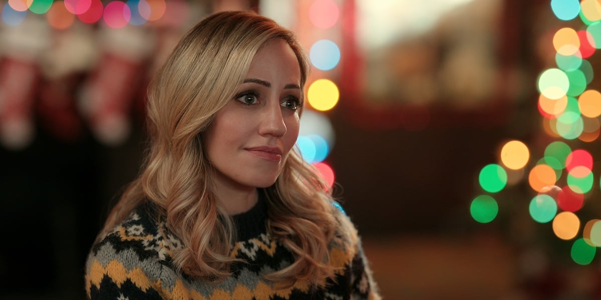 Brie wearing a sweater in the 'Virgin River' Season 5 Christmas episode