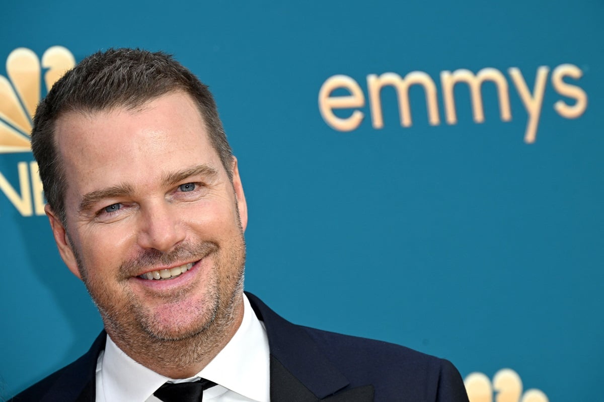 Chris O' Donnell posing in a suit at the Emmy Awards.