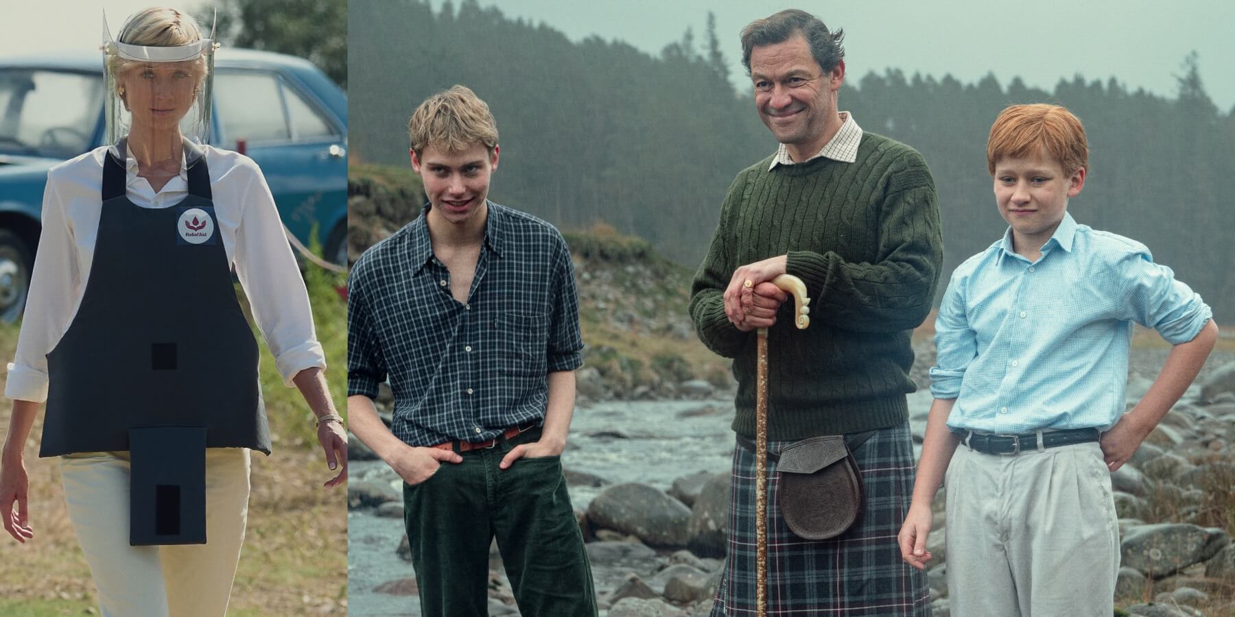 Elizabeth Debicki, Rufus Kampa, Dominic West, Flynn Edwards in season 6 of 'The Crown.'