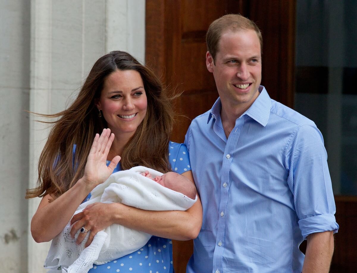 Kate Middleton and Prince William announce the birth of Prince George in 2013
