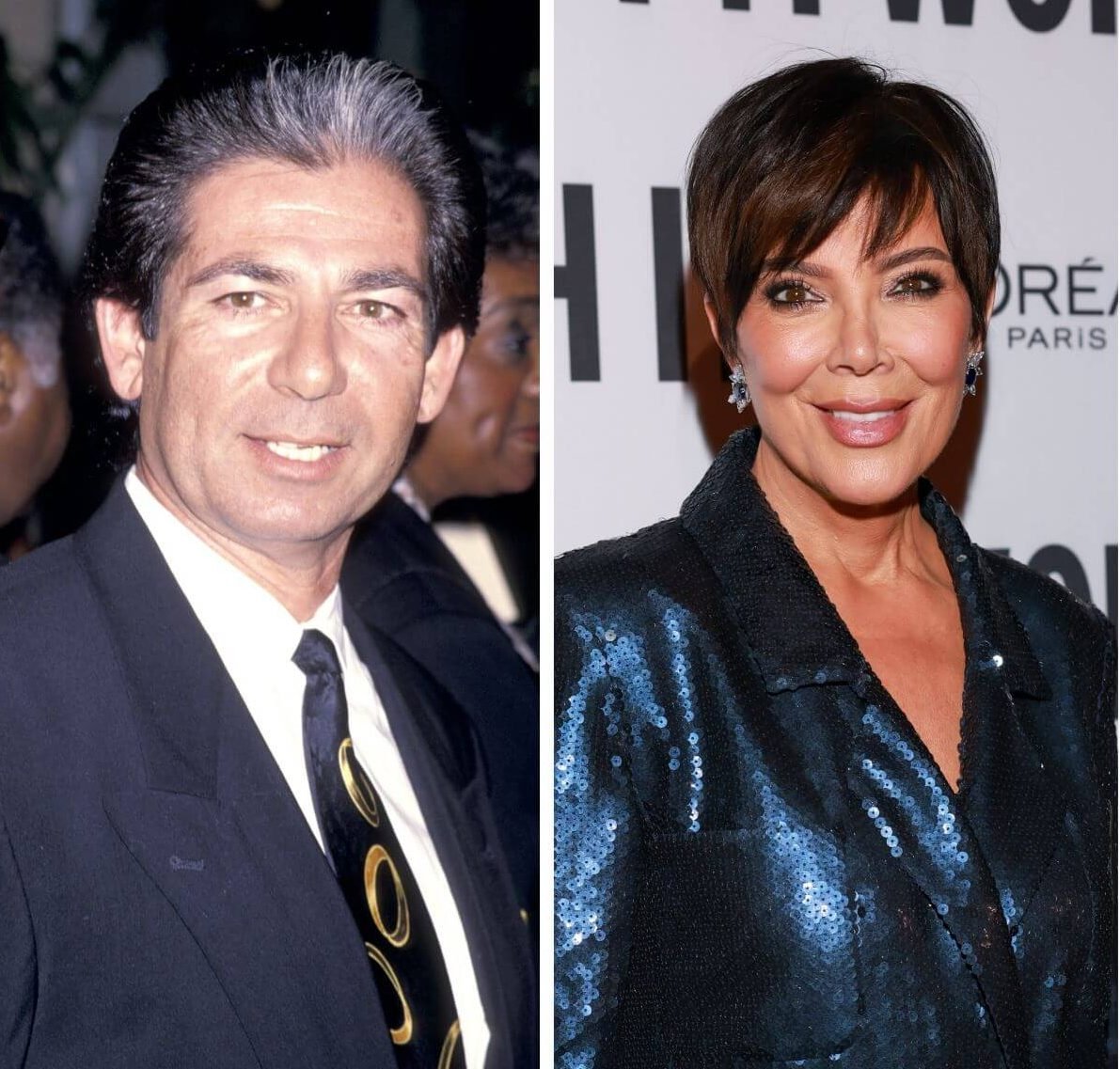 (L): Robert Kardashian Sr., who divorced Kris Jenner in 1991, (R): Kris Jenner