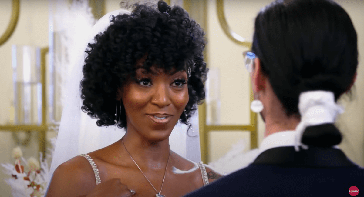 Lauren looking at Orion at the altar on 'Married at First Sight' Season 17