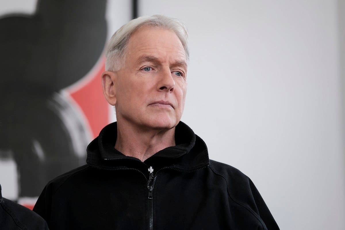 Mark Harmon posing as the 'NCIS' character Jethro Gibbs.