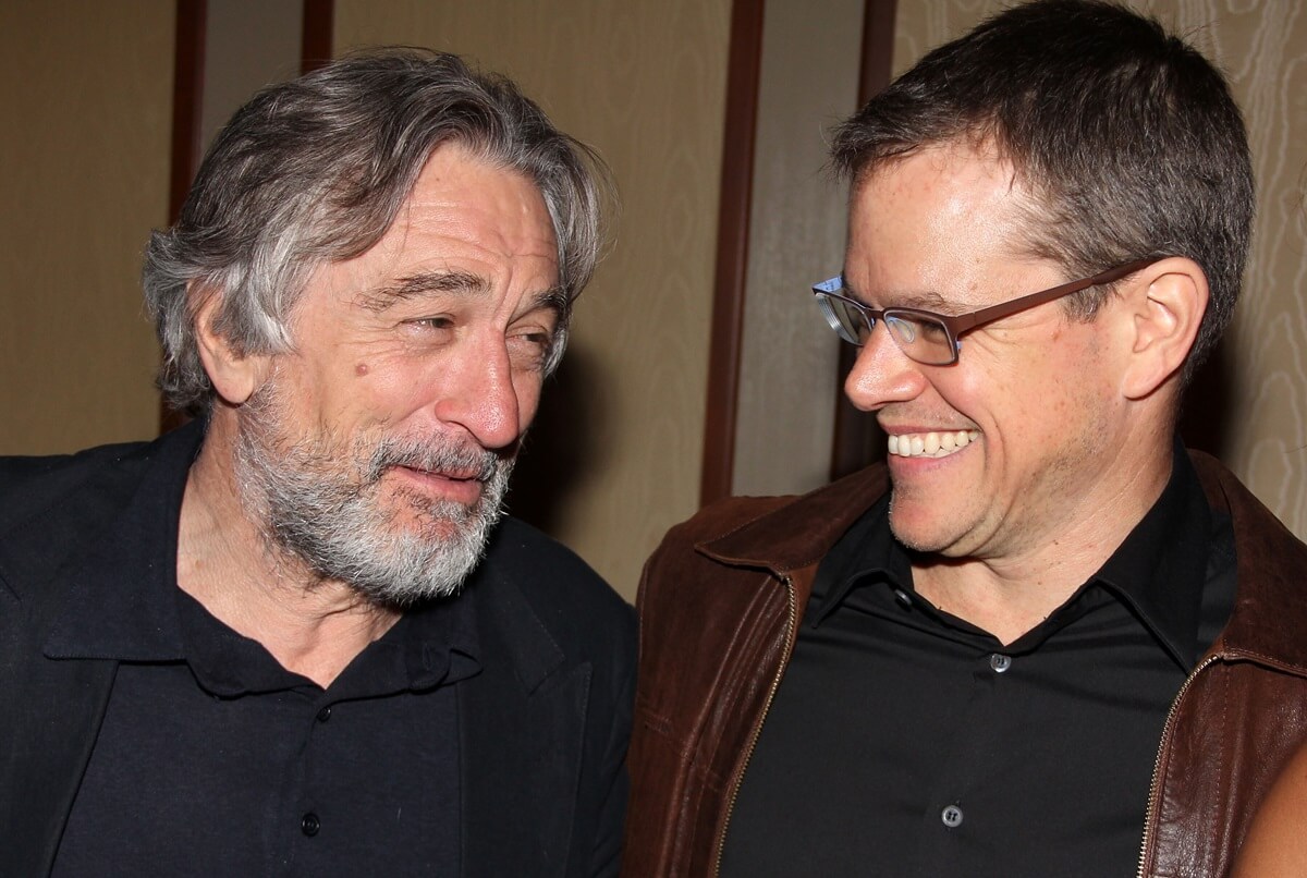 Matt Damon and Robert De Niro at the Broadway Opening Night for 'Spider-Man Turn Off the Dark'.