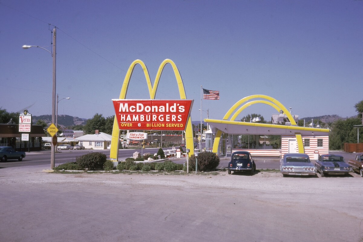 View of a McDonald's in 1970