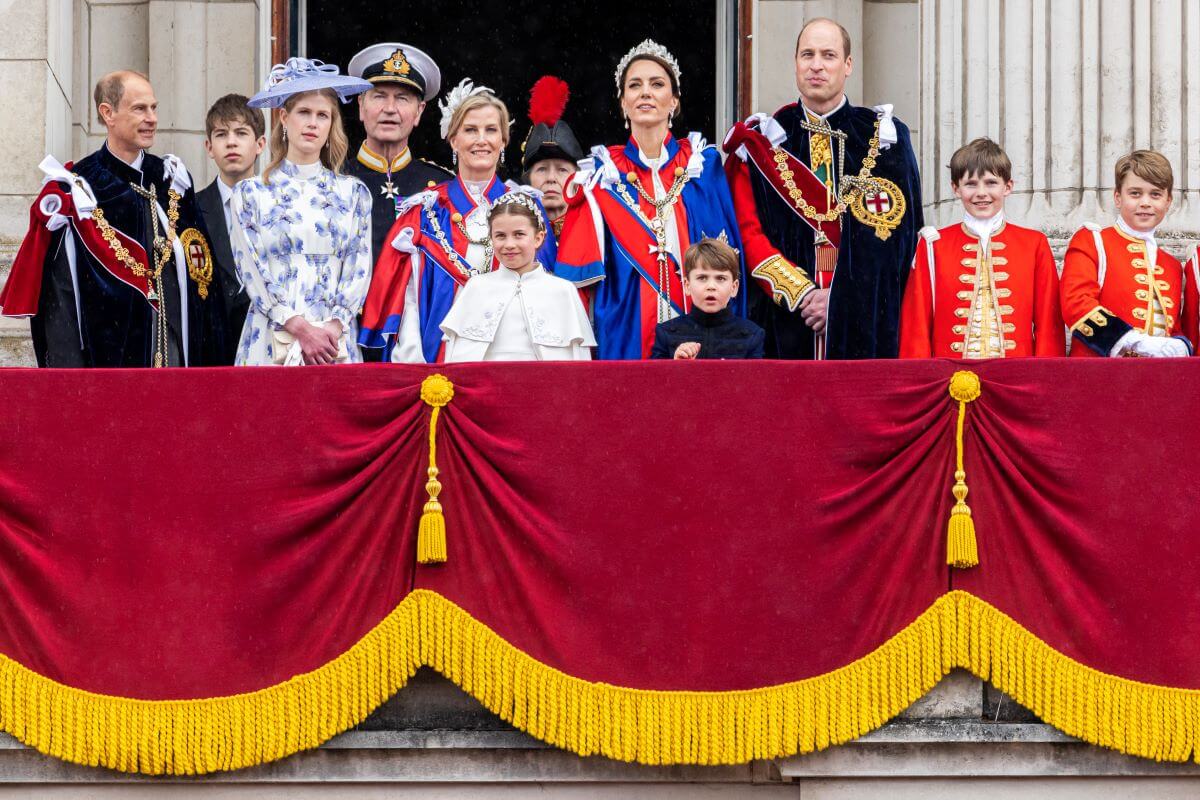 Members of the royal family including Prince William, Kate Middleton, Prince Edward and his son James, who was seen in a video being blocked when he cried in front of the cameras, attend King Charles III's coronation