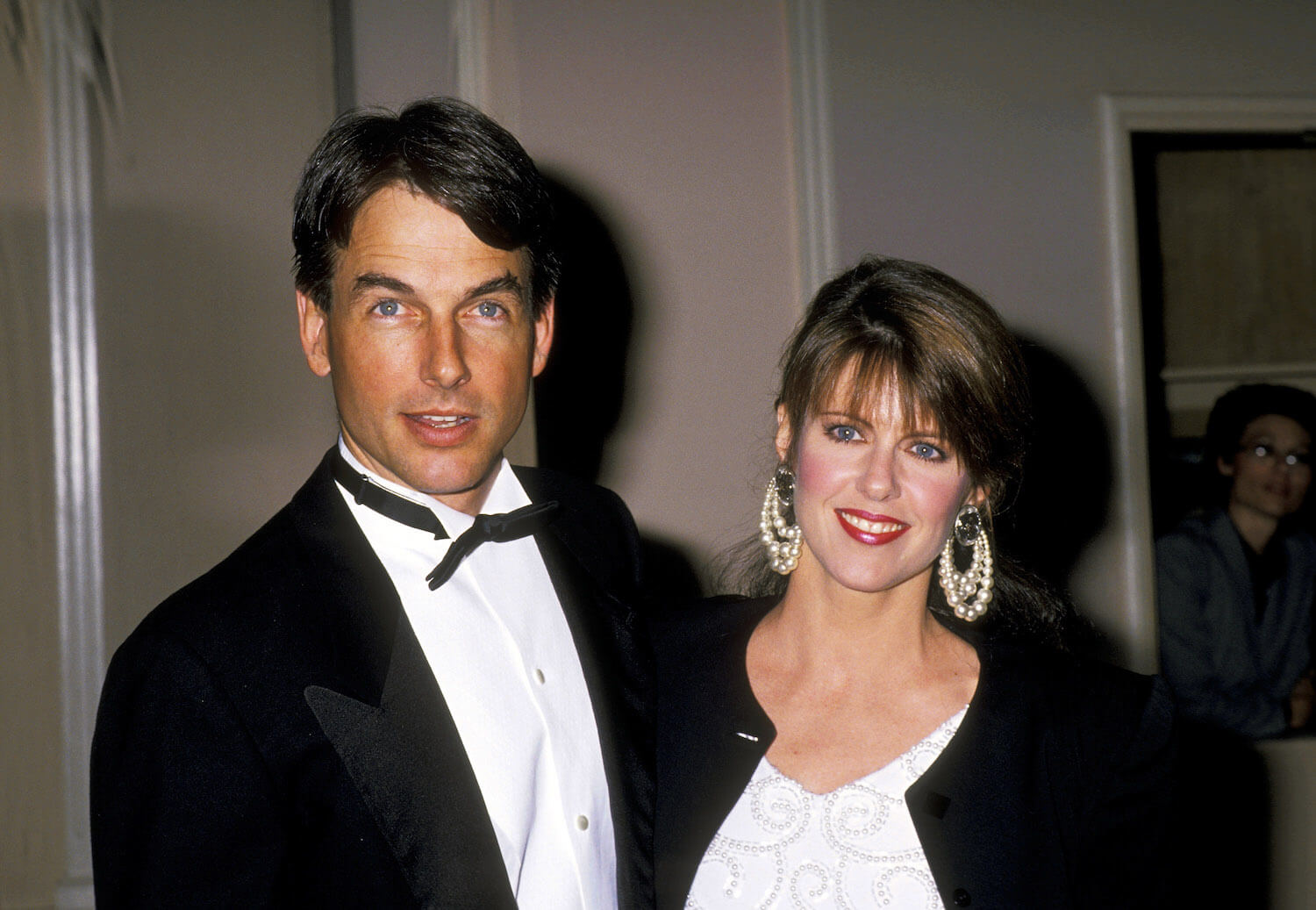 'NCIS' star Mark Harmon wearing a suit next to his wife, Pam Dawber