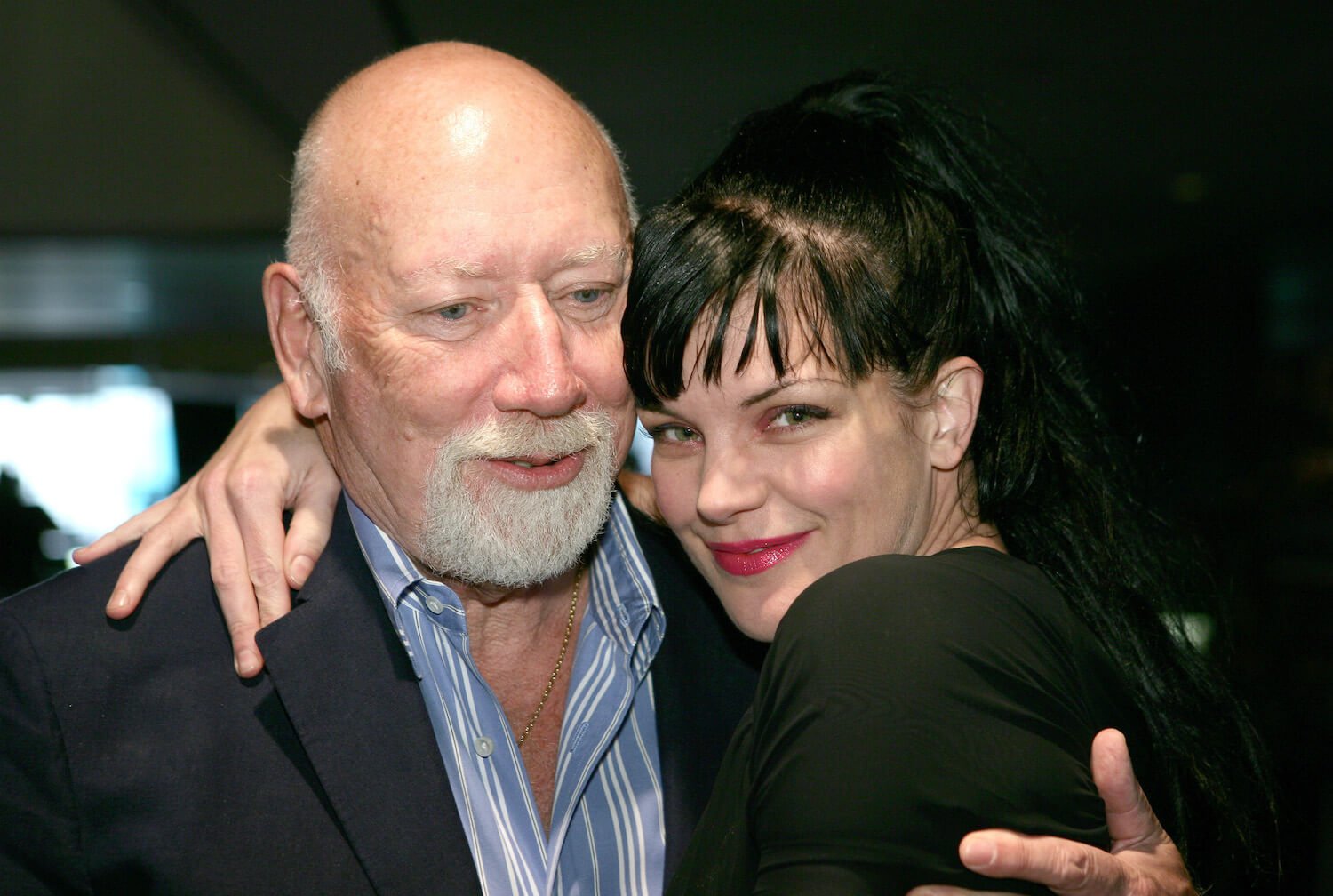 'NCIS' creator Don Bellisario hugging Pauley Perrette