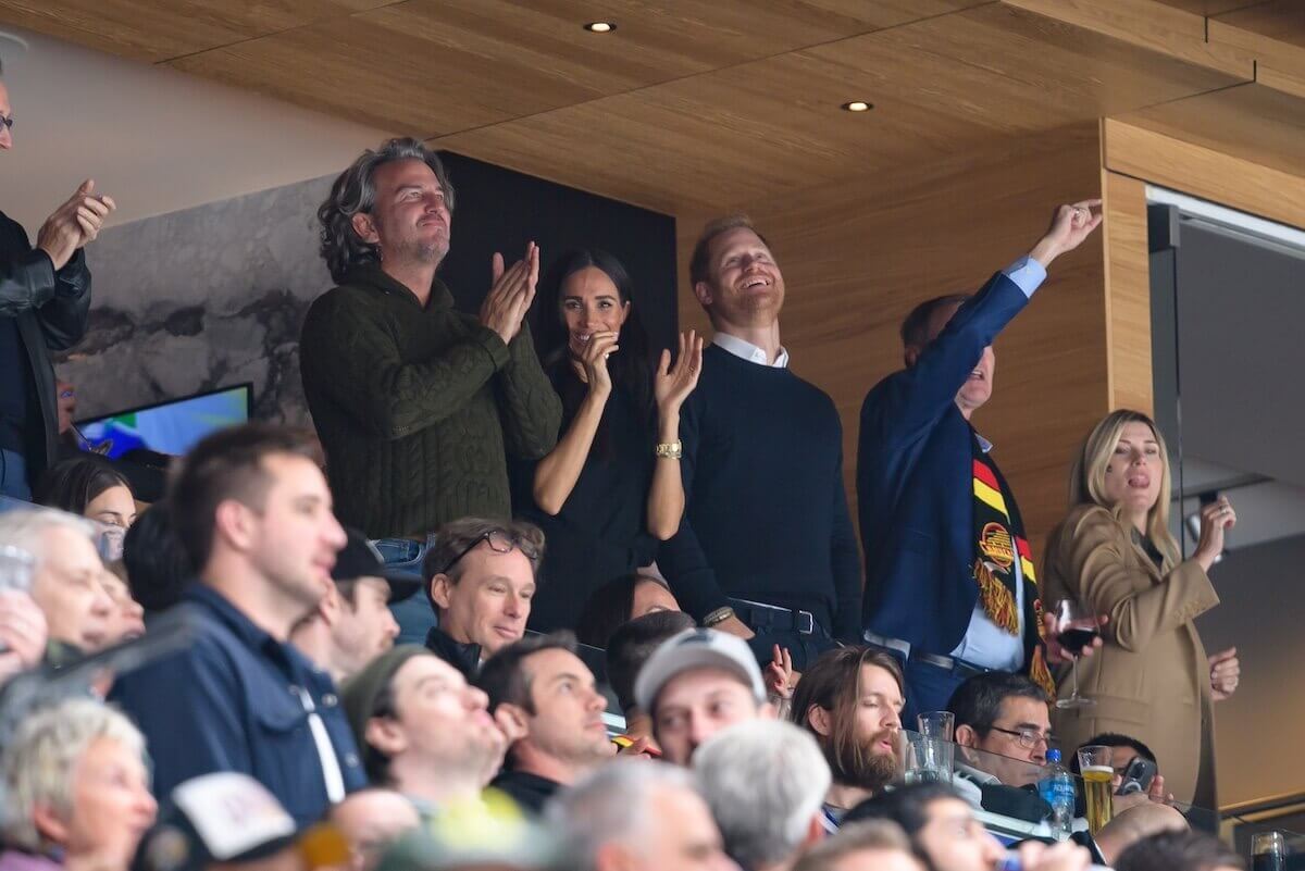 Prince Harry and Meghan Markle at the Canucks game in 2023