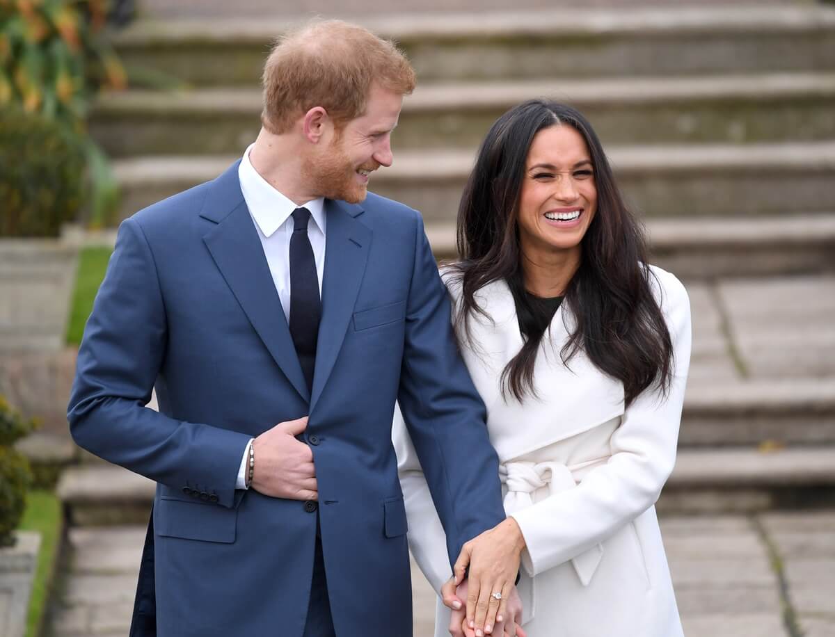 Prince Harry and Meghan Markle attend an official photocall to announce the engagement