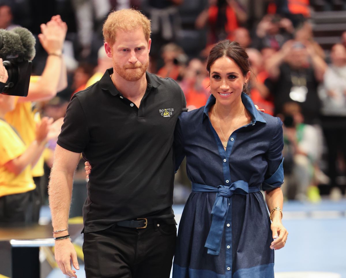 Prince Harry and Meghan Markle attend the sitting volleyball finals during Invictus Games Düsseldorf 2023