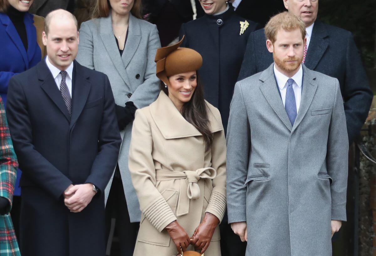 Prince William, Meghan Markle, and Prince Harry attend Christmas Day service at Church of St. Mary Magdalene