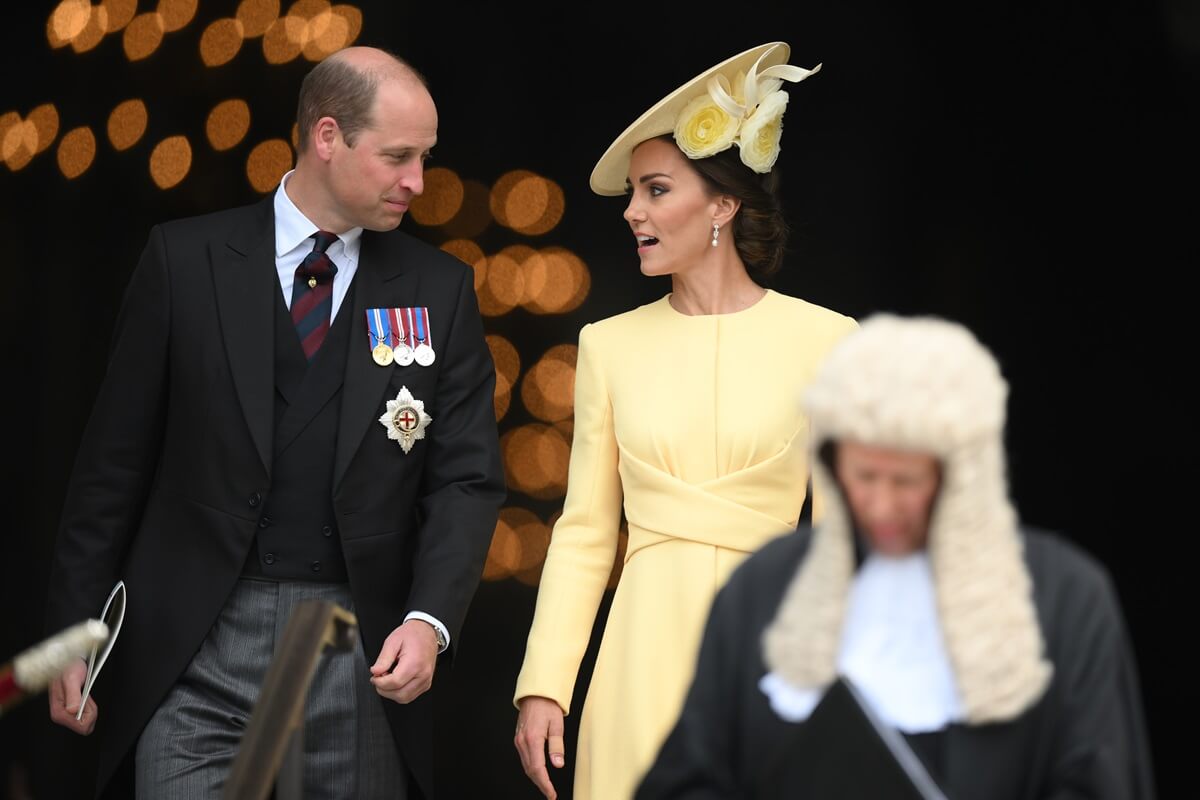 Prince William and Kate Middleton leave after the National Service of Thanksgiving to Celebrate the Platinum Jubilee of Queen Elizabeth II at St Paul's Cathedral